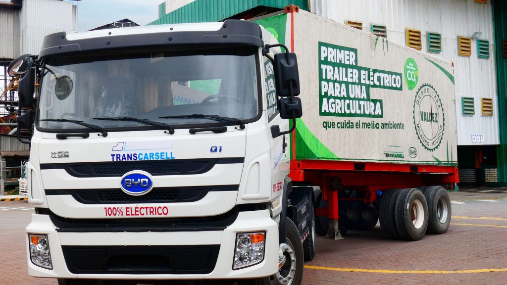 El primer tráiler eléctrico de Ecuador