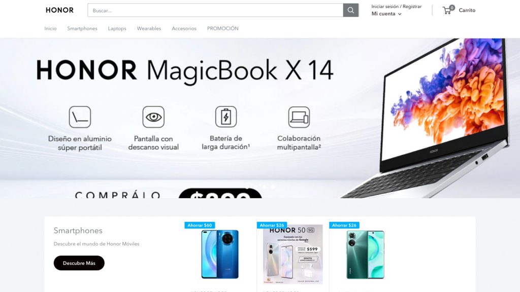 Honor estrena tienda virtual
