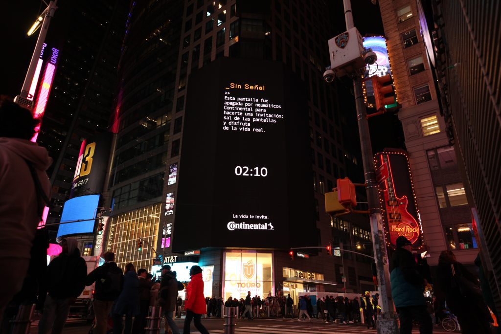 Continental apaga una pantalla en Times Square