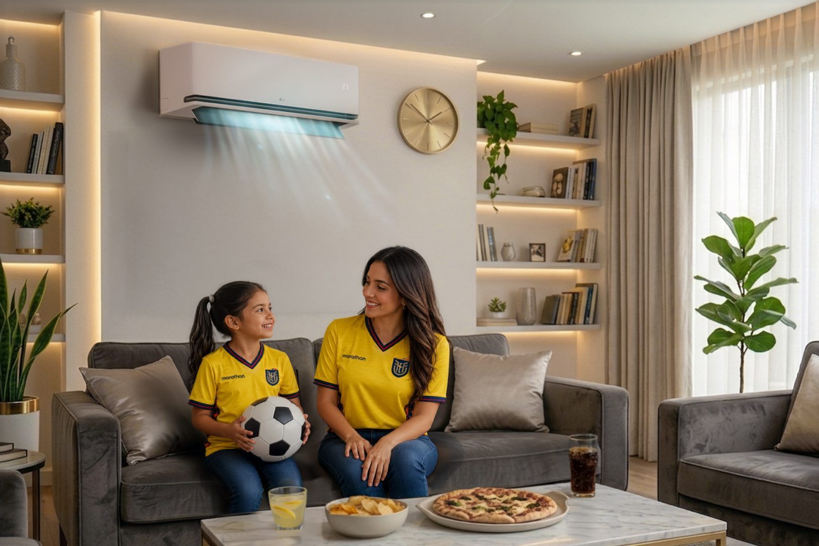 LG QNED Evo AI Mini LED, lavasecadora LG Heat Pump Combo y aire acondicionado LG DUALCOOL AI con kW Manager.