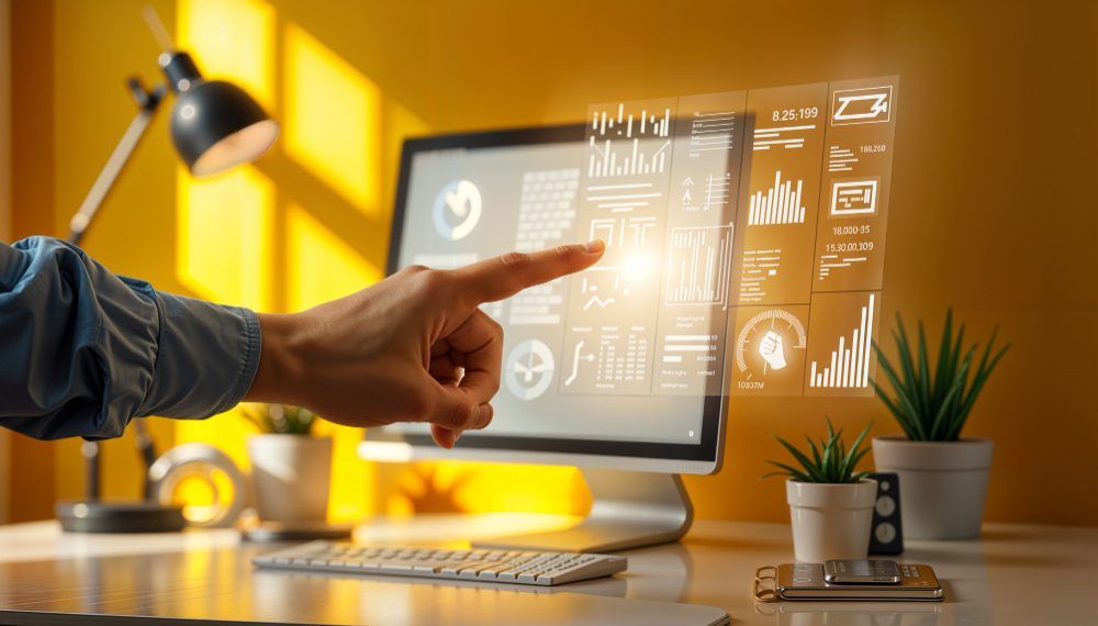 Laptop mostrando un desarrollo de software a medida para empresas creado por la empresa PULPO.ec de Ecuador.
